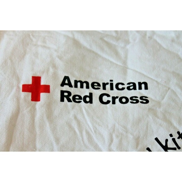 Disney American Red Cross Camp Bag White Canvas Mickey Minnie Goofy Donald Duck - Picture 3 of 6